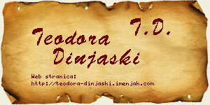 Teodora Dinjaški vizit kartica